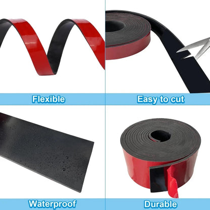 Adhesive Rubber Strips 3" Wide x 1/8" Thick x 20" Long Neoprene