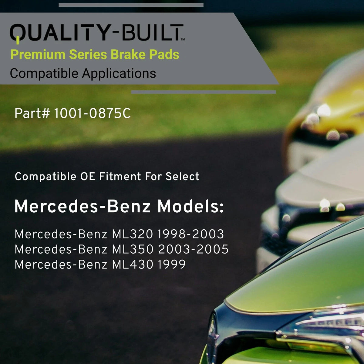 Ceramic Brake Pads for Mercedes ML320, ML350, ML430 (1998–2005)
