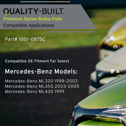 Ceramic Brake Pads for Mercedes ML320, ML350, ML430 (1998–2005)