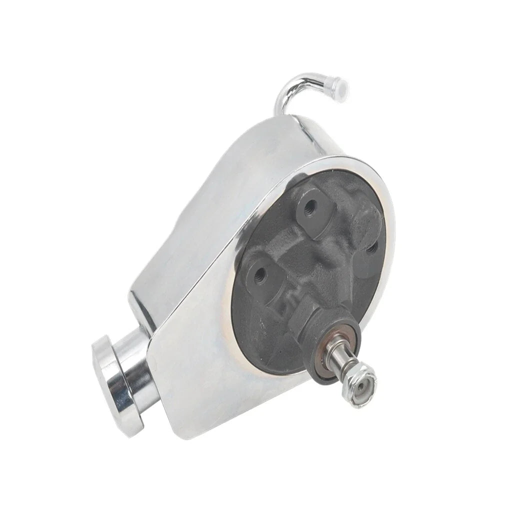 Chrome Power Steering Pump with 1 Groove Pulley for Chevy GM