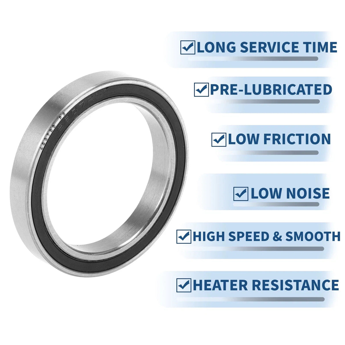 Deep Groove Ball Bearing 6807DD for Scooter Skateboard (P0 35x47x7mm)