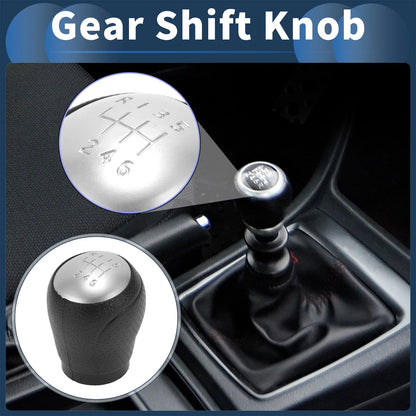 6 Speed Gear Shift Knob for Nissan Juke (2011–2013) Plastic Black Silver Tone