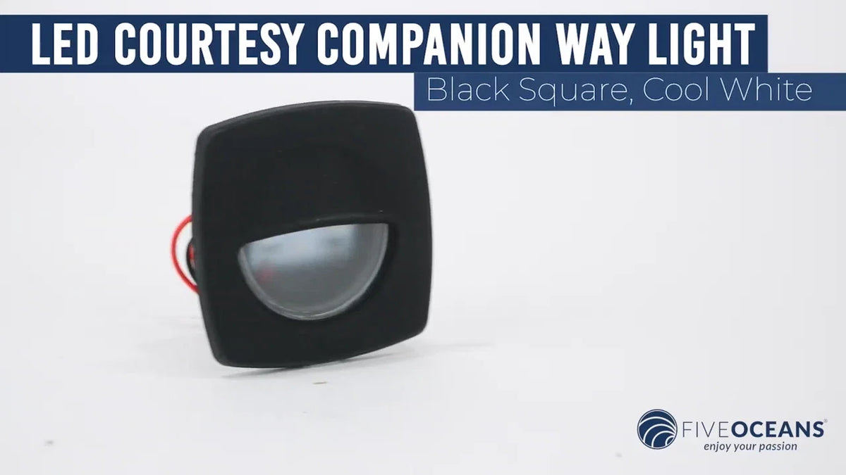 2-1/4-Inch Square Companion Light for Ford (FO2313) - Cool White LED, Black Housing