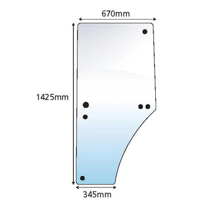 Cab Glass Door - LH for John Deere 6400 6410 6620 6300 6310 6210 6600 7520