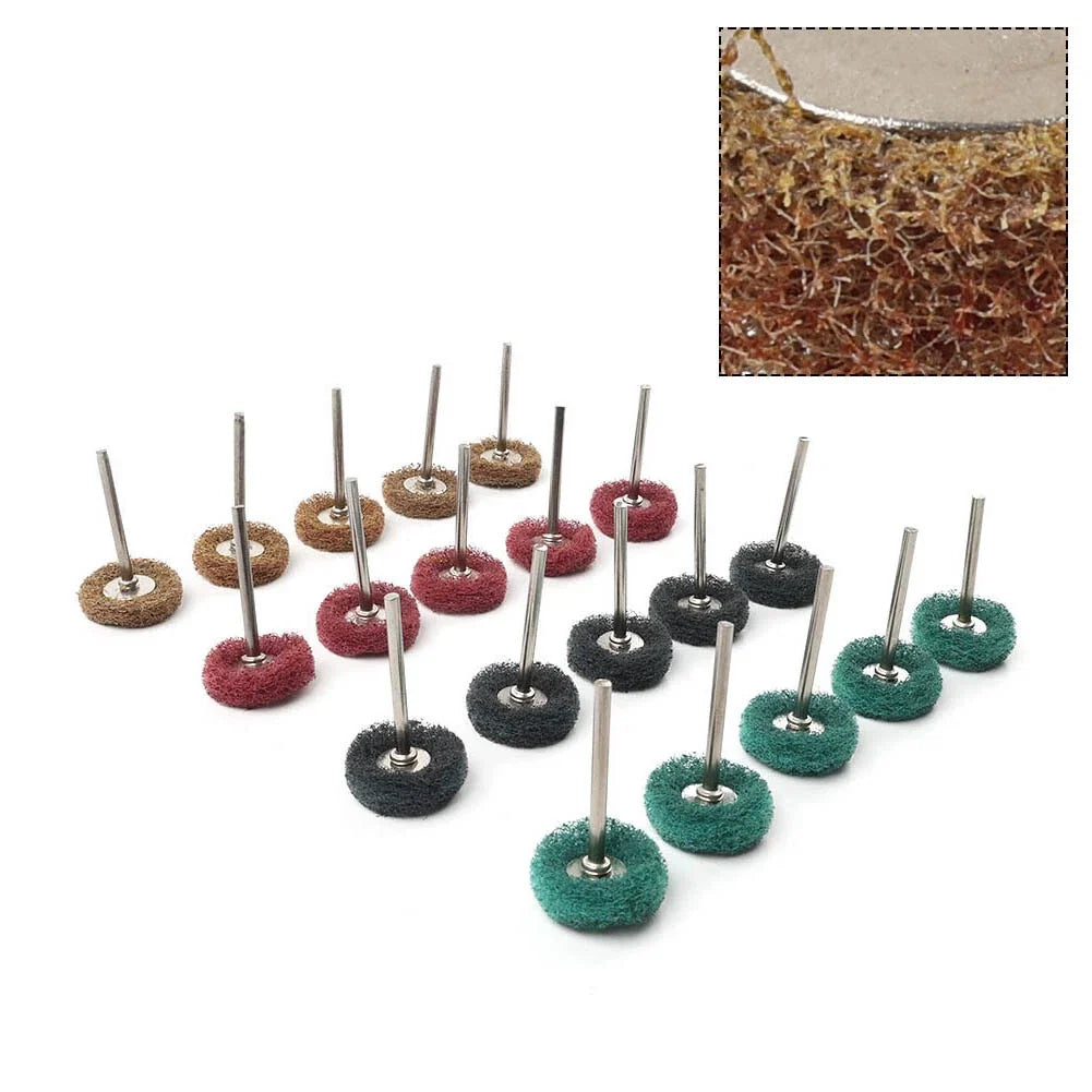 20pcs Abrasive Nylon Buffing Polishing Wheel Set for Rotary Tool