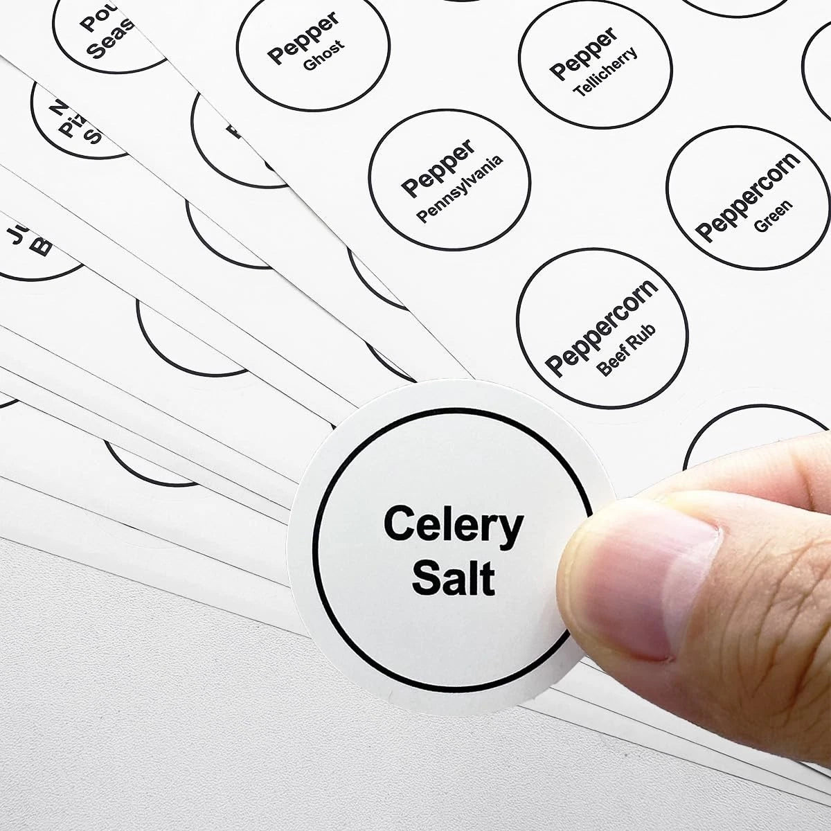 432 Pcs Waterproof Spice Labels Stickers 1.4in for Organizing Jars