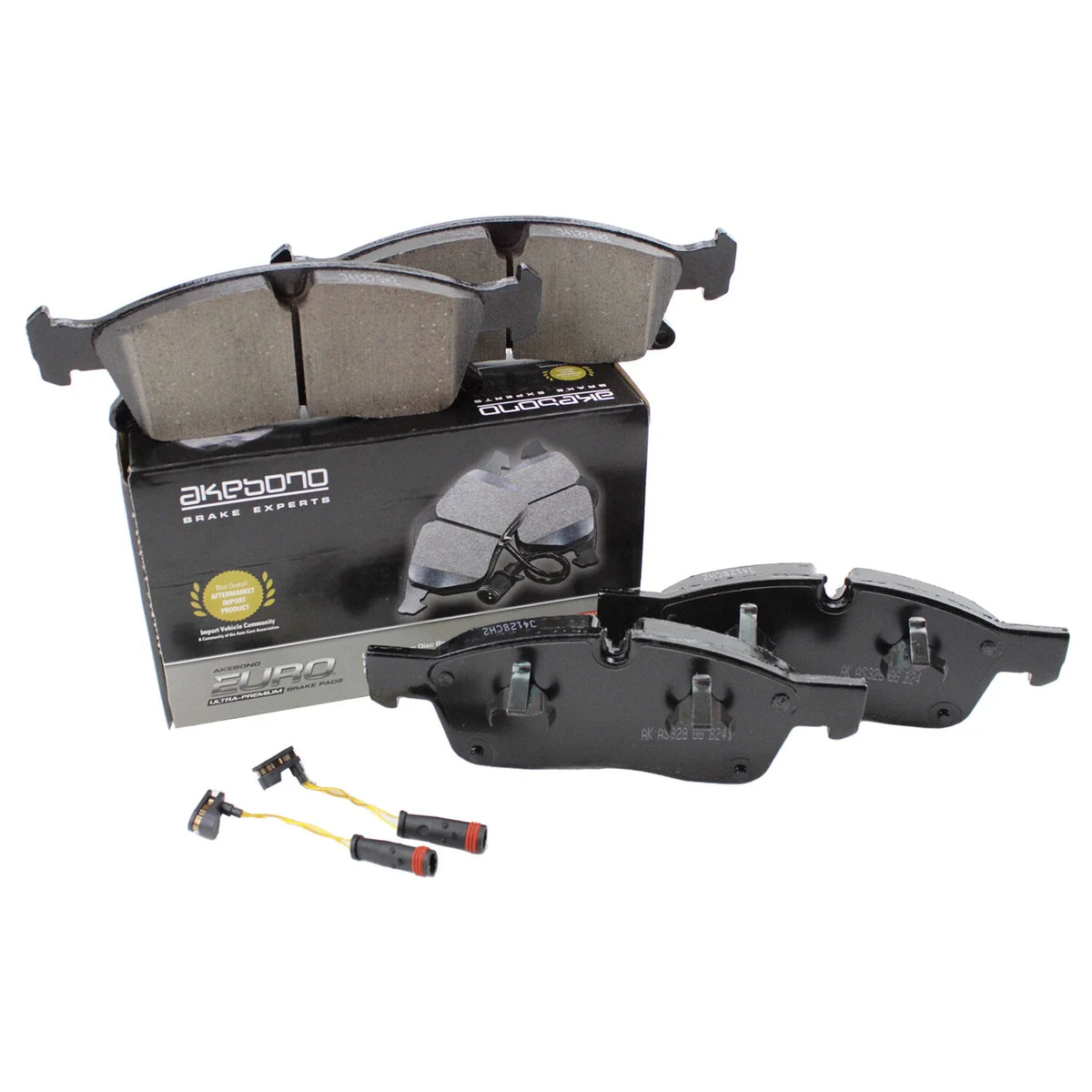 Set of 4 Akebono Euro Front Ceramic Slotted Brake Pads for Mercedes X166 W166