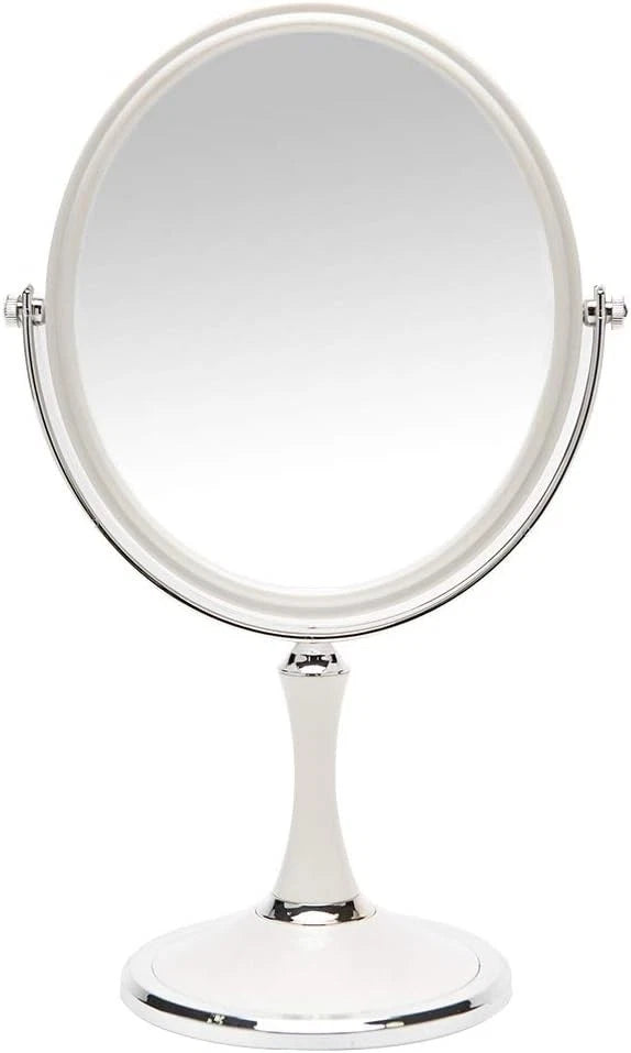 8-Inch Double Sided Swivel Table Mirror with Stand 1X/3X Magnification