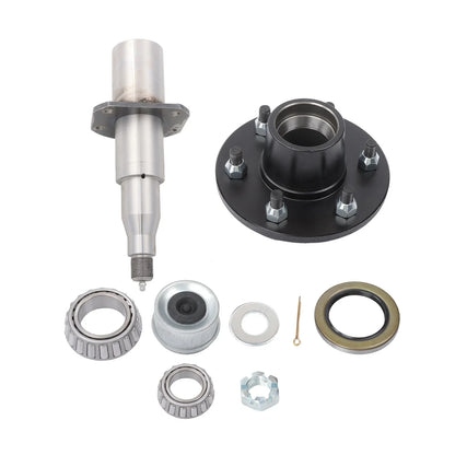 Trailer Hub & Flange with Bearing Kit for 5200lbs Axle (Fits 6 on 5.5)