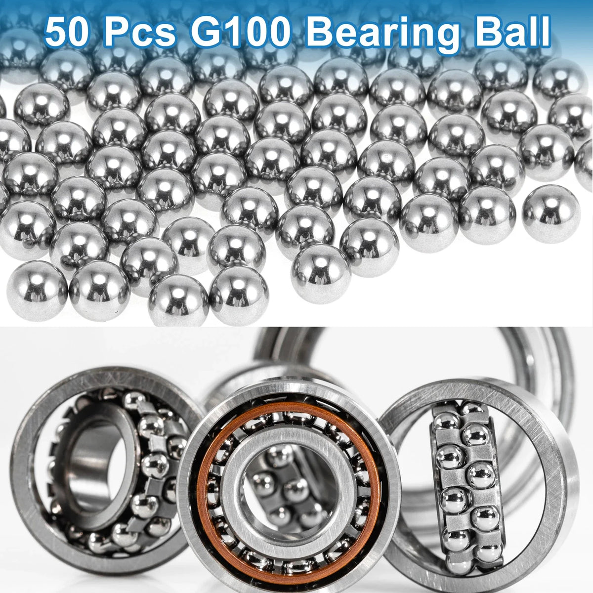 50 Pcs 8.0mm G100 Steel Ball Bearings for Various Applications