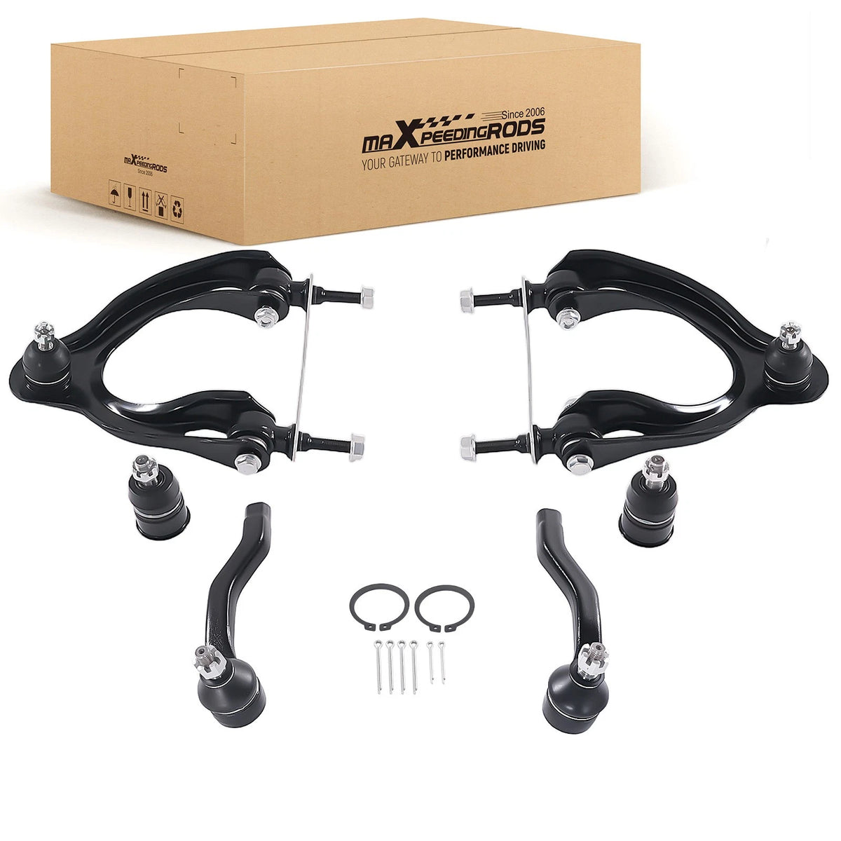 6X Front Upper Control Arm Ball Joint Tie Rods for Acura Integra Civic (1992–1997)