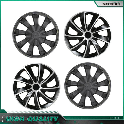 Set of 4 Snap On 17" Silver Wheel Covers Hub Caps for R17 Tire & Rim