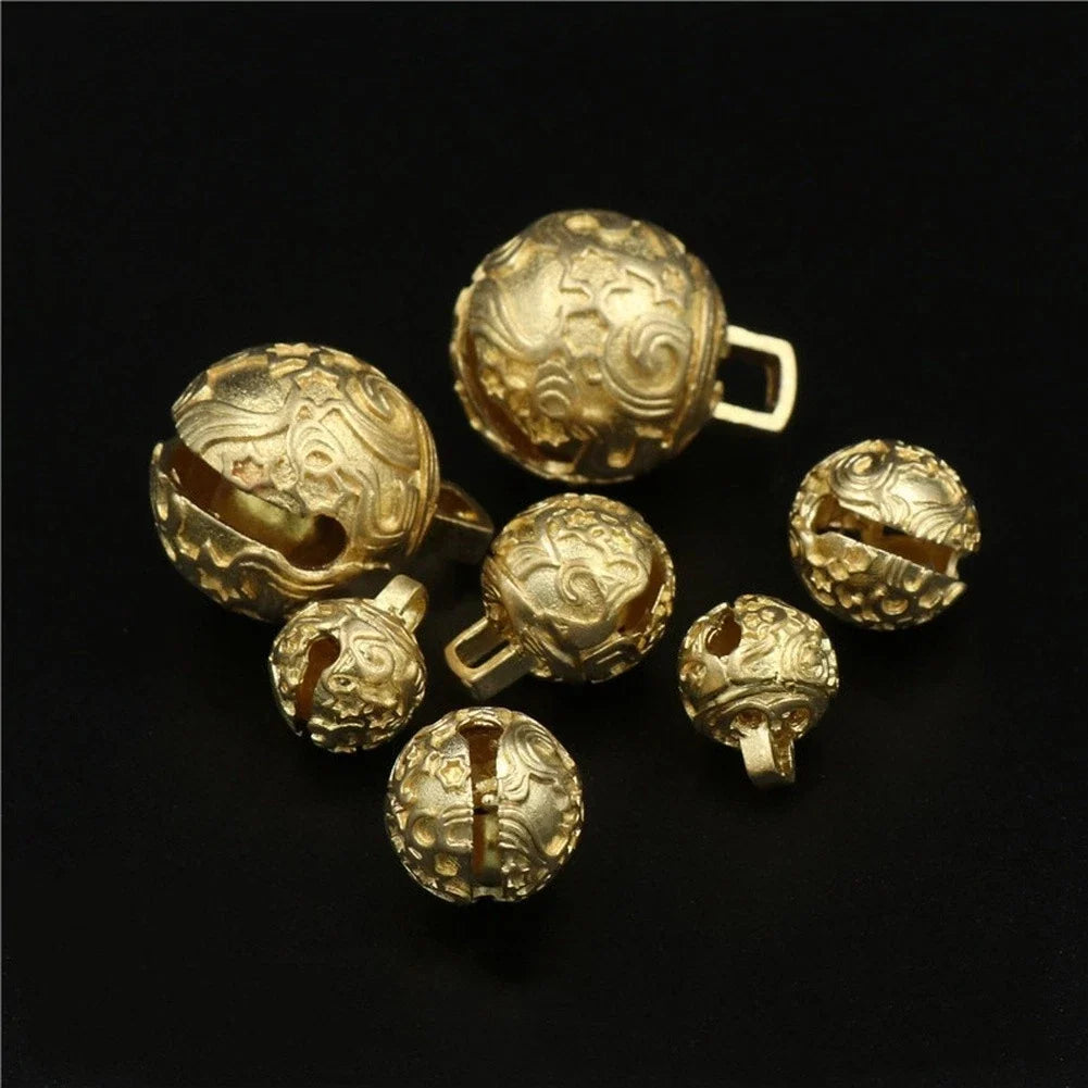 Miniature Brass Bell for DIY Keychain Bag Pendant Jewelry Making