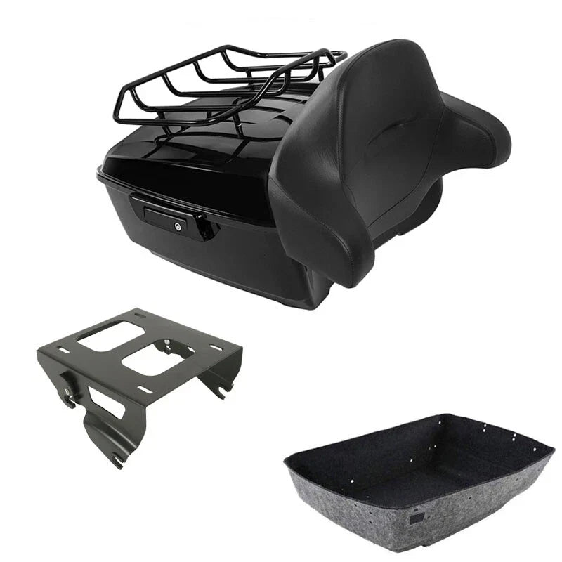 Trunk Pad Top Rail Solo Mount Rack for Harley Street Glide (2014–2026)