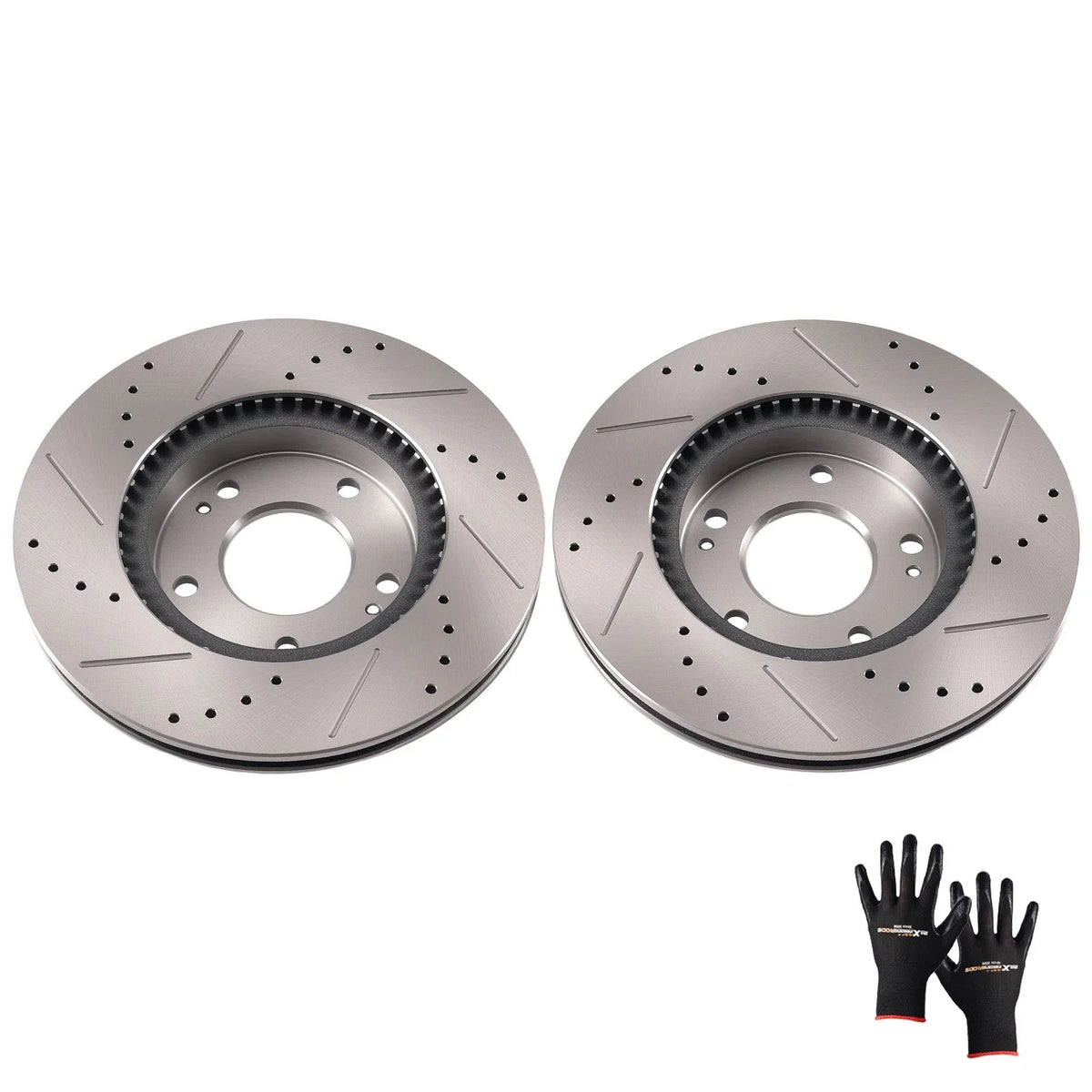 Front Brake Rotors Set for Hyundai Elantra Coupe (2013–2014) Kia Forte (2014–2018)