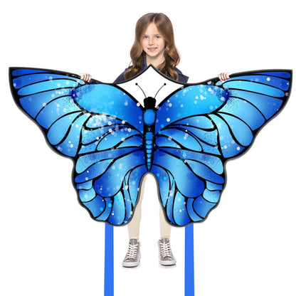 X-Large Butterfly Kite for Kids & Adults - Blue/Dark Blue