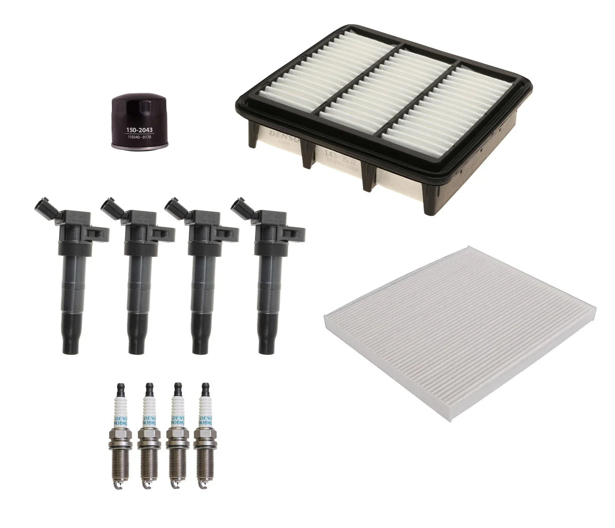 Set of 4 Ignition Coils & 4 Spark Plugs for Kia 2.0L 2.4L
