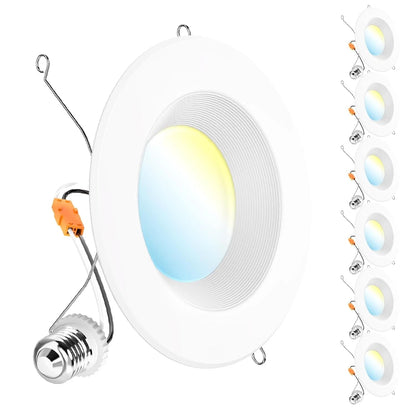 6 Inch LED Recessed Lighting Retrofit Can Lights Pack