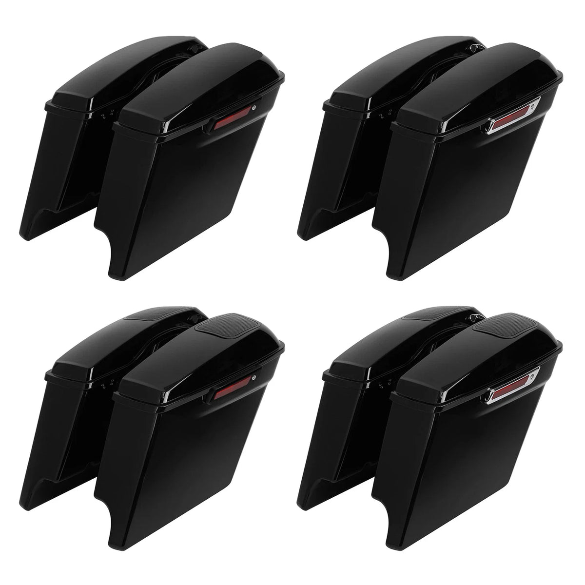 5" Stretched Extended Hard Saddlebags for Harley Touring Electra Glide (2014–2024)