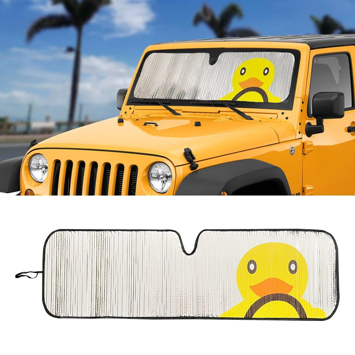 Sun Shade for Jeep Wrangler (1997–2024) UV & Heat Protection Windshield Visor