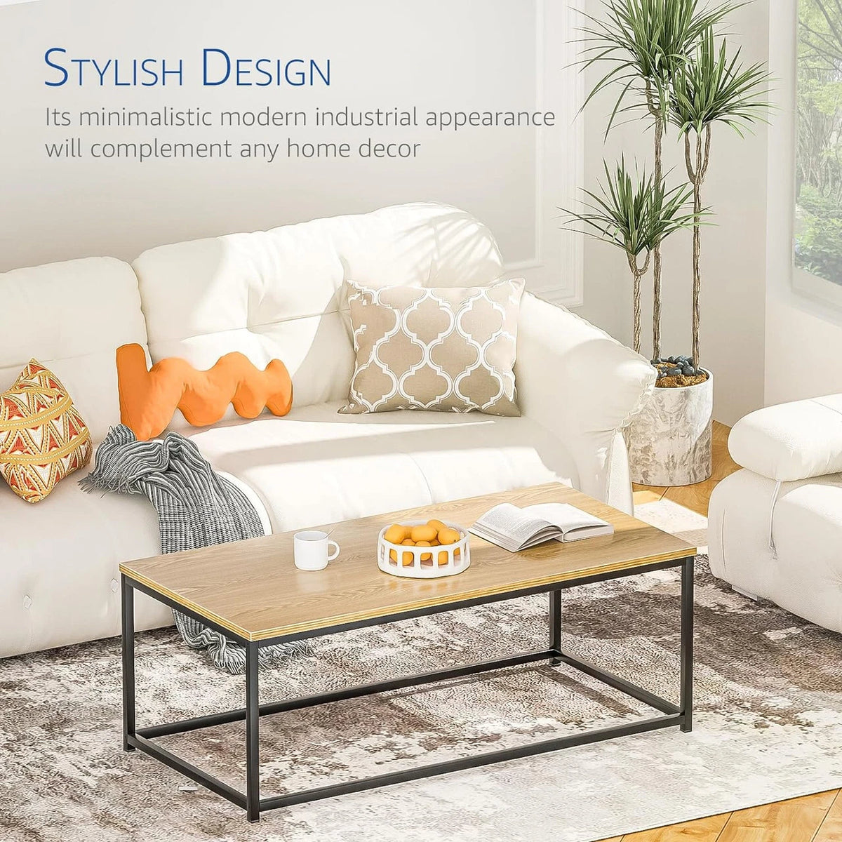 Wood Coffee Table for Living Room Dining Room (No Part Numbers)