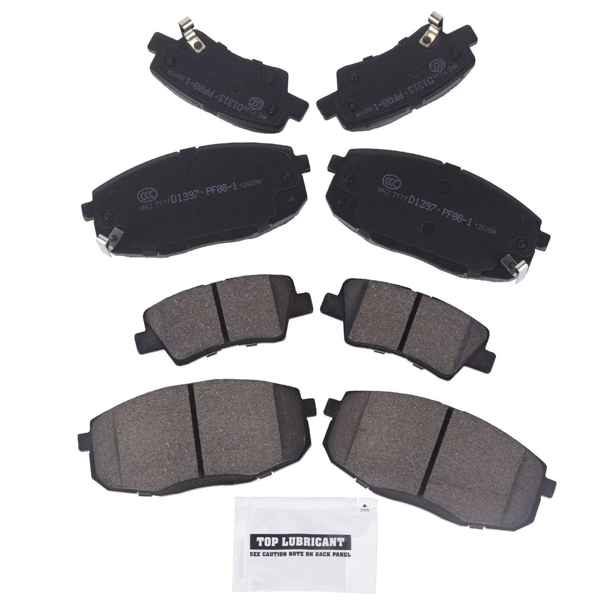 Set of 8 Ceramic Brake Pads for Kia Soul (2014–2016)