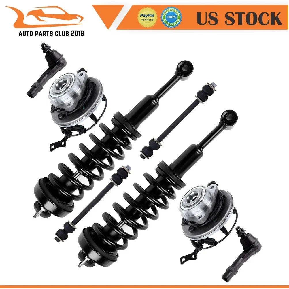 Front Struts Assembly Wheel Hub Tie Rods Sway Bars for Mercury Mountaineer (2006–2010)