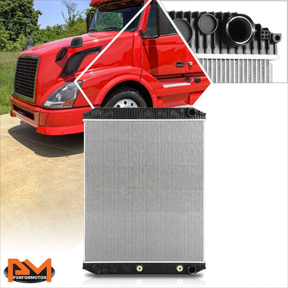 Full Aluminum 2-Row Cooling Radiator for Volvo VNL Series (2007–2014)
