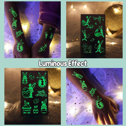 12 Sheets Luminous Glow-in-the-Dark Stickers for Various Applications