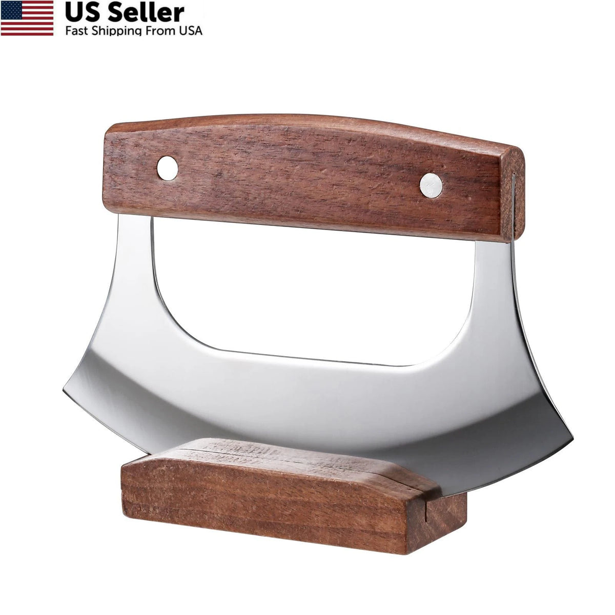 Coowolf Ulu Knife for Large Brown