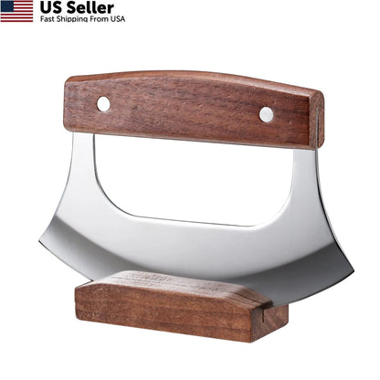 Coowolf Ulu Knife for Large Brown