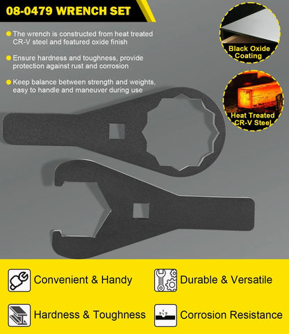Set of 2 ATV Axle Wrenches for Honda TRX 250X 300X 300EX