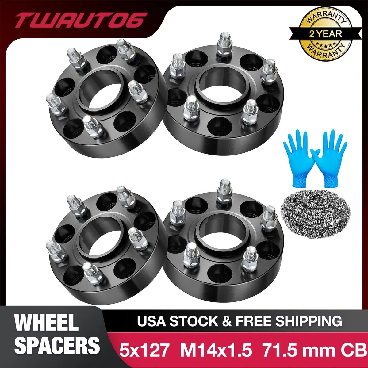 Set of 4 Hubcentric Wheel Spacers for Jeep Grand Cherokee Gladiator (2011–2023)