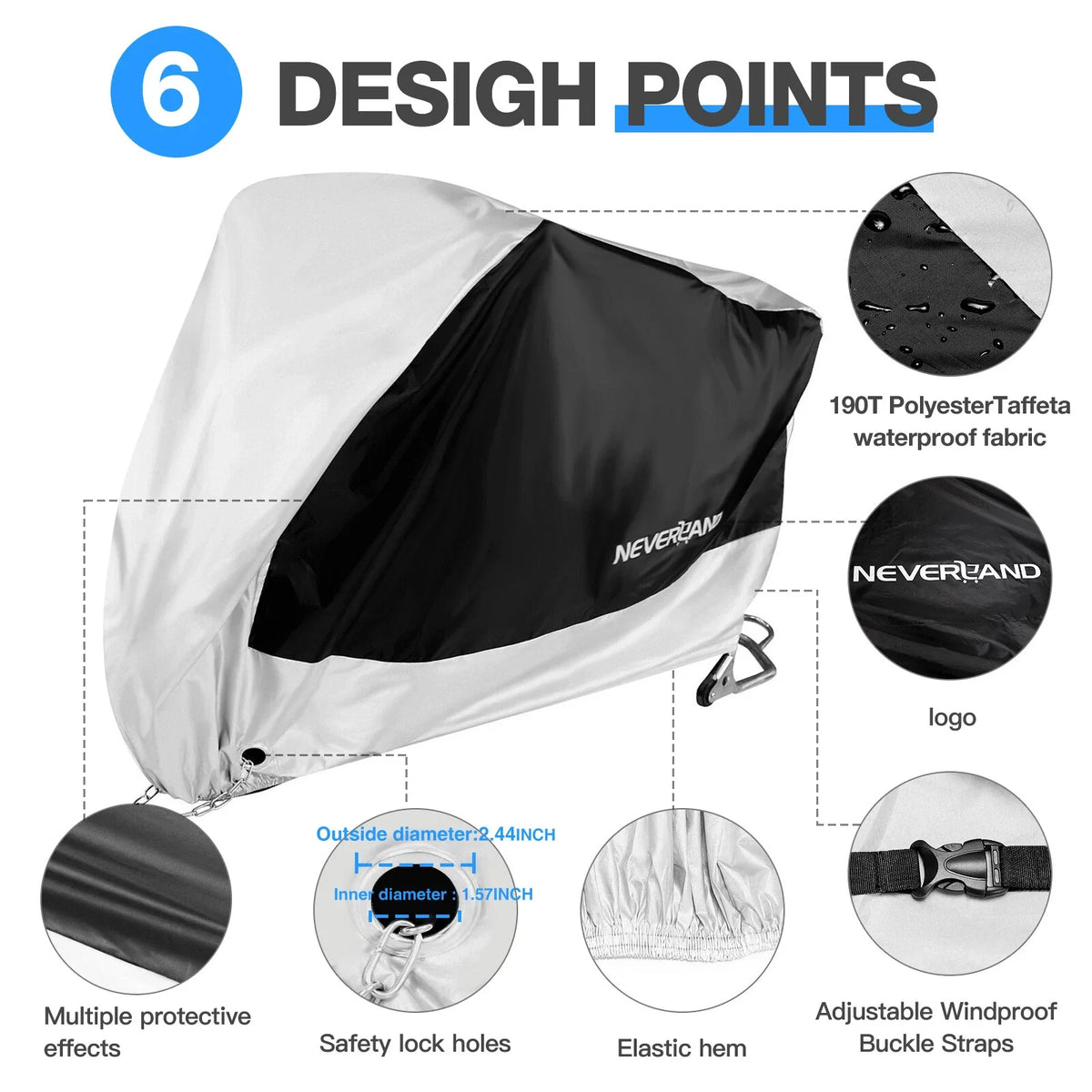 Motorcycle Cover for Vespa Primavera 125 150 50 (Waterproof, Breathable)