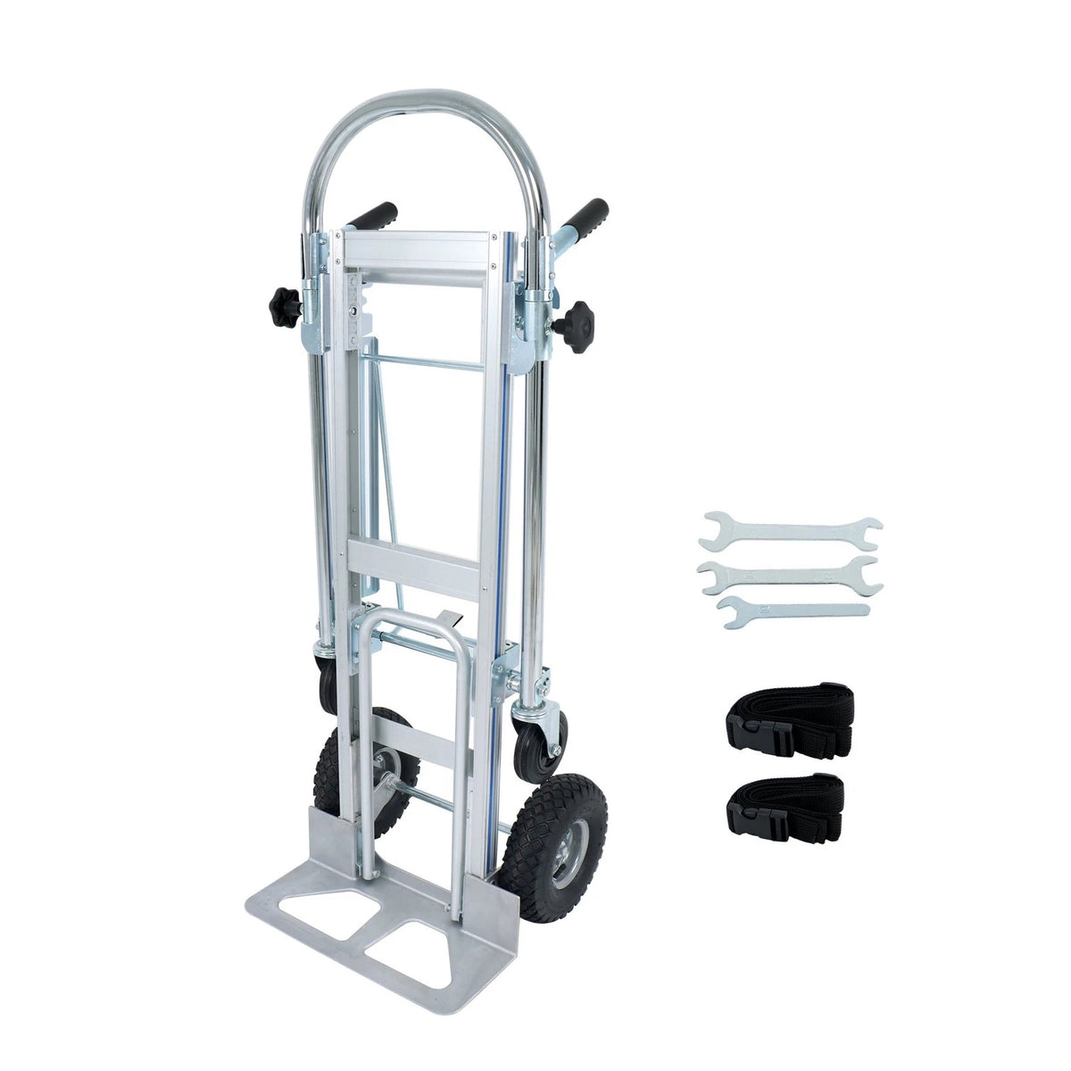 2X Aluminum Folding Hand Truck for Convertible Trolley (1000LBS Capacity)
