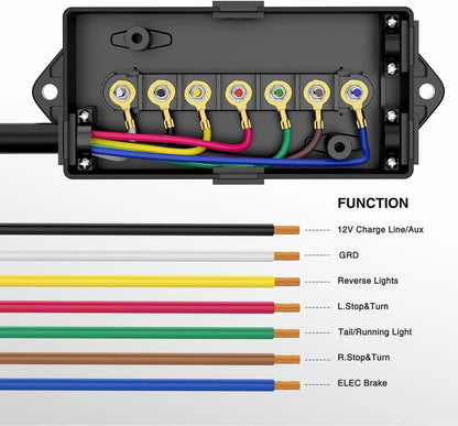 7 Way Trailer Wiring Harness for RV (16ft Connector)