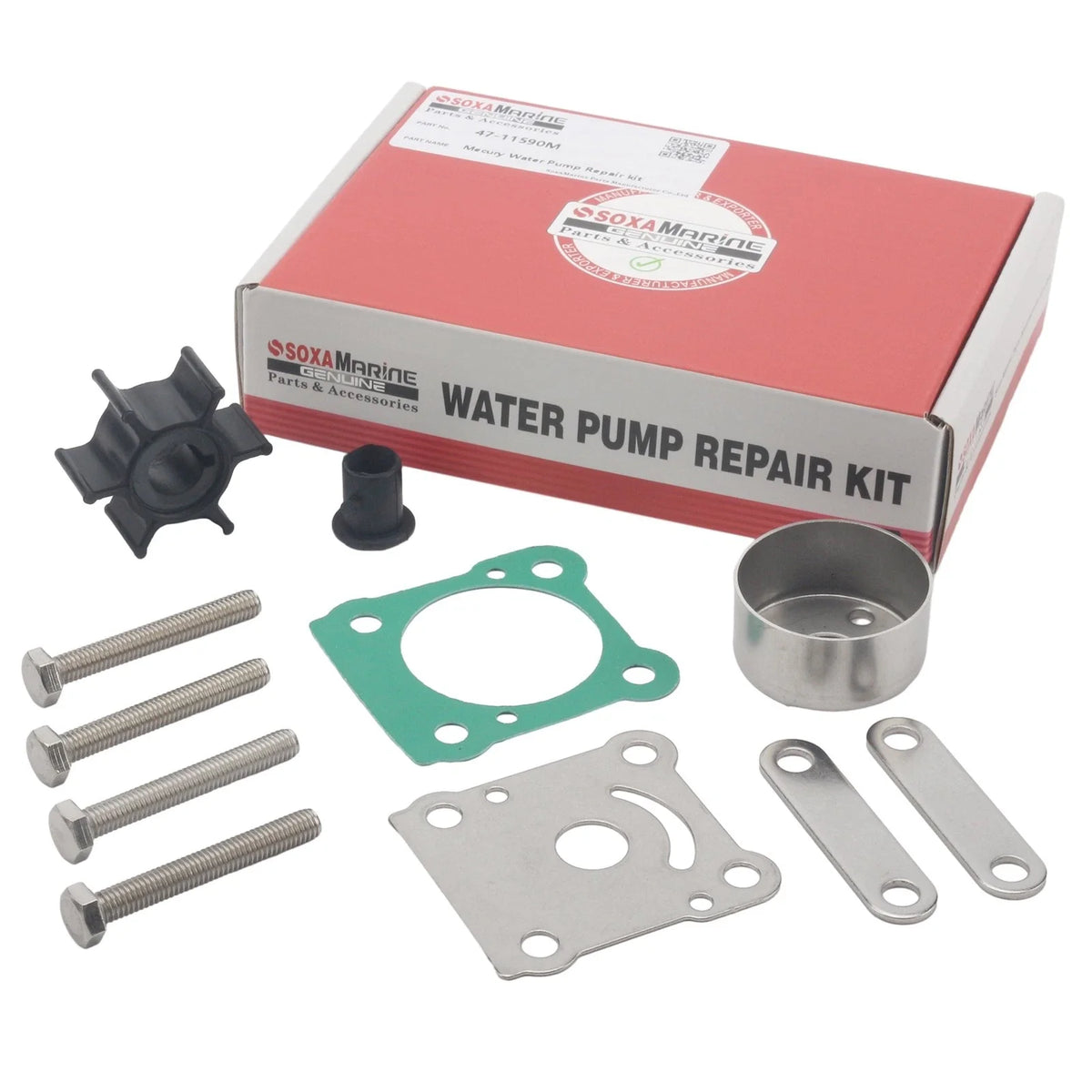 Water Pump Impeller Kit 47-11657M for Mercury Mariner 6 8hp (6C 6D 8C)