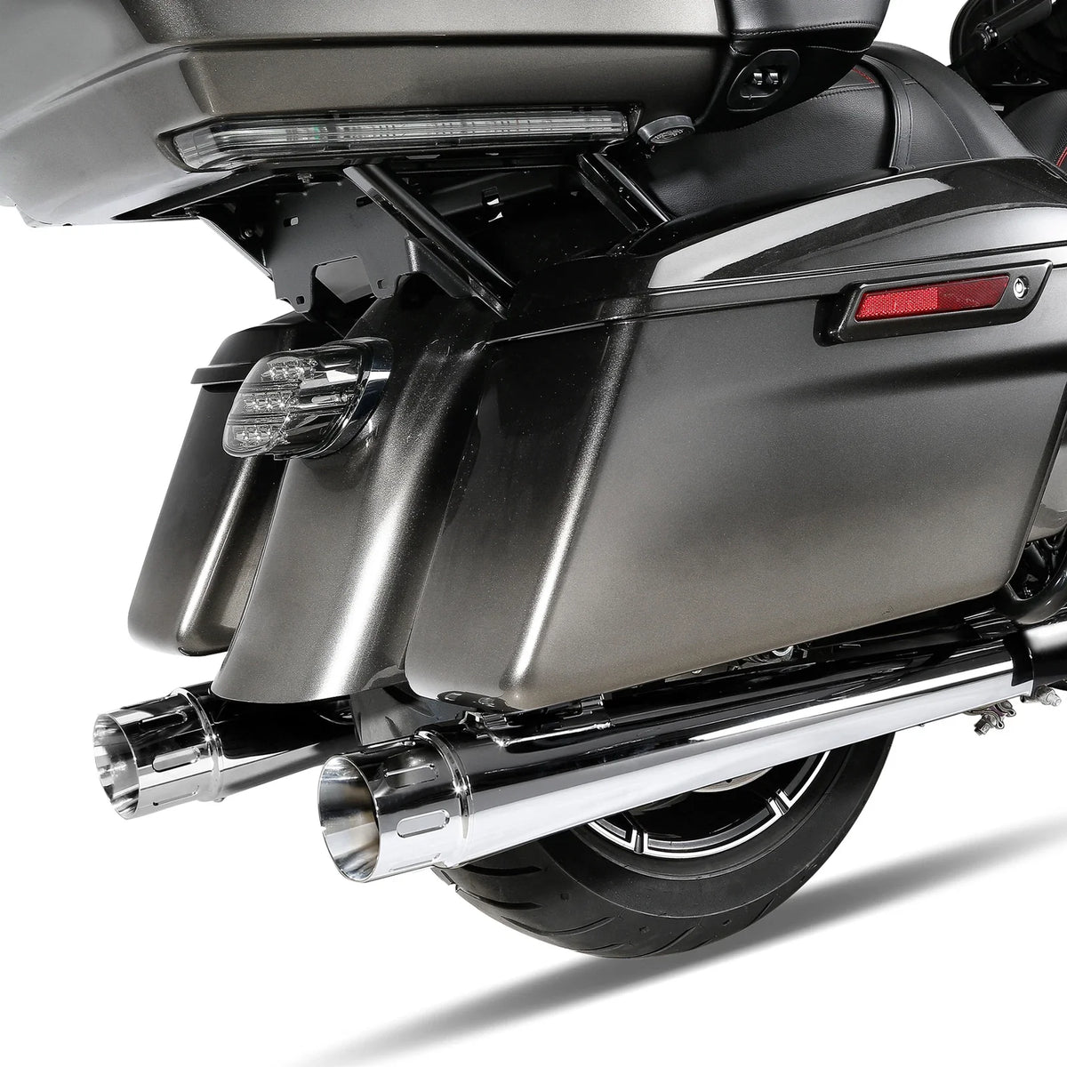4" Megaphone Dual Exhaust Pipes for Harley Street Road Glide (1995–2016)