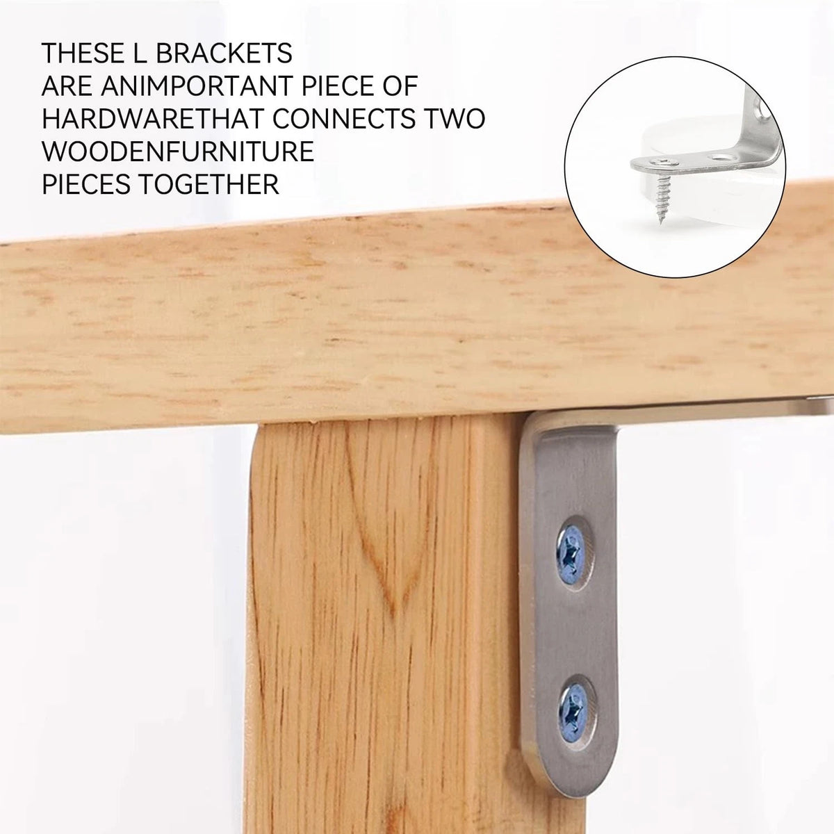20-Pack Stainless Steel Corner Brace 90 Degree Right 40x40x16
