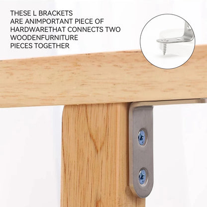 20-Pack Stainless Steel Corner Brace 90 Degree Right 40x40x16