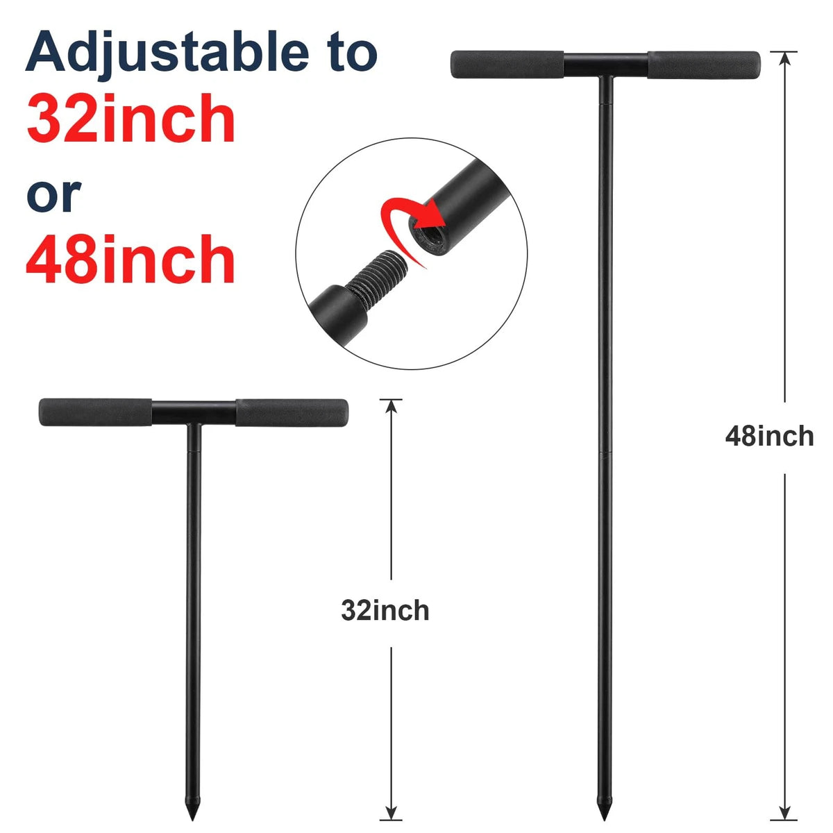 48 Inch Soil Probe Rod for Septic Tank Locator Tool