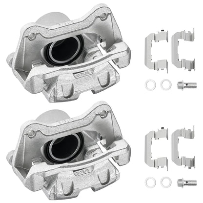 Pair Front Brake Calipers w/ Bracket for Hyundai Sonata (2011–2014)