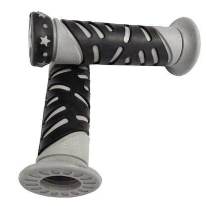 Set of 2 Gray Star Hand Grips for Honda XVS1100A XVS11AA V-Star Classic