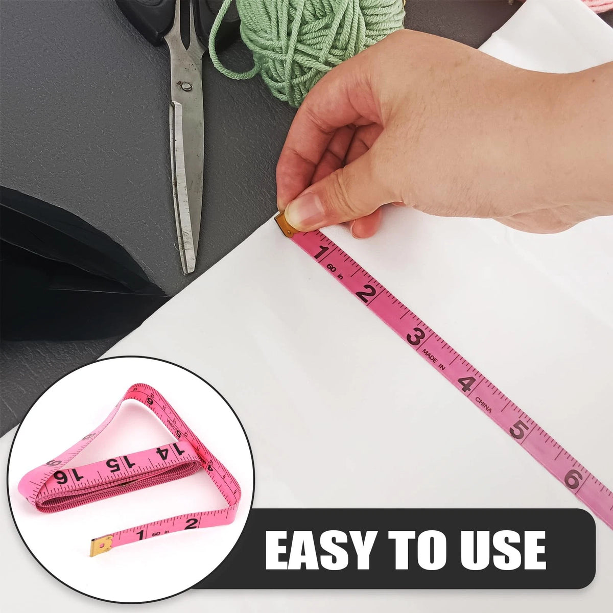 2X Soft Tape Measure Retractable for 150cm (Black)