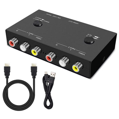 2 Port AV to HDMI Converter for