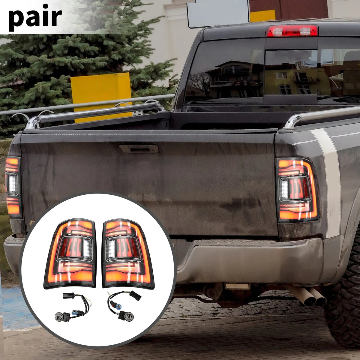 OLED Brake Tail Lights Assembly for Dodge RAM 1500 2500 3500 