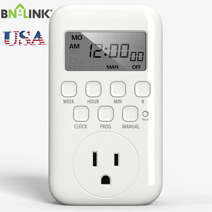 Programmable Digital Timer Switch Outlet for Various Applications