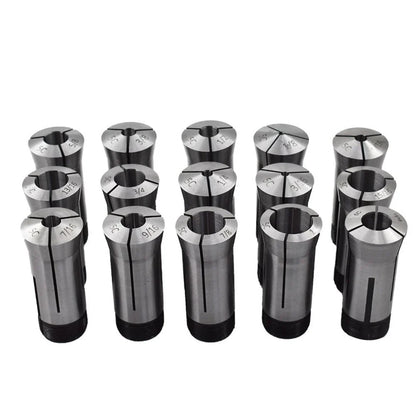 15 Pc Round Collet Set for Lathe (1/8" to 1")