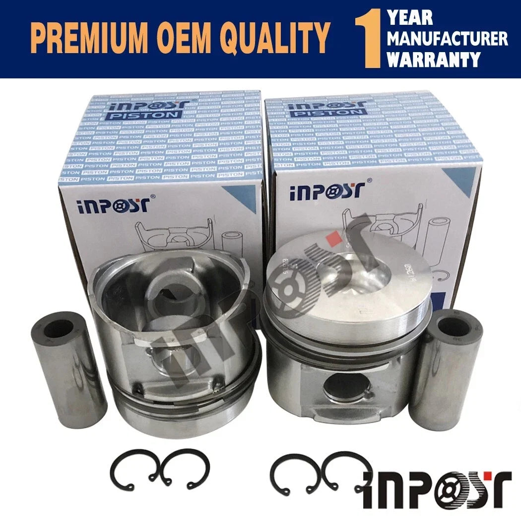 Set of 2 Piston Kits & Ring Set for Deutz F2L1011F (1991–1991) 91mm