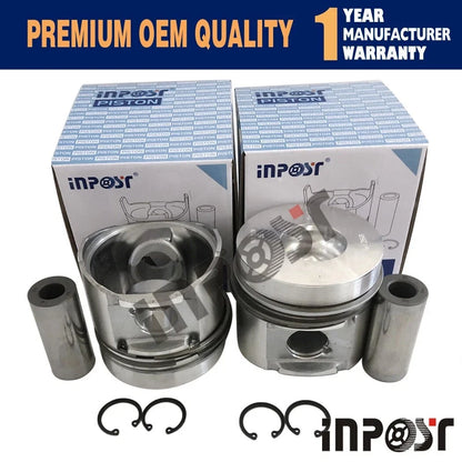 Set of 2 Piston Kits & Ring Set for Deutz F2L1011F (1991–1991) 91mm